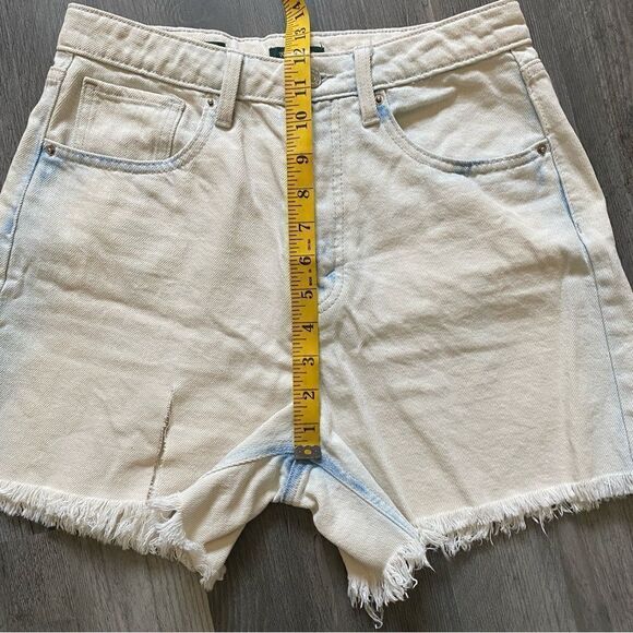 Super High Rise Cut Off Shorts Button Fly 4 Distressed - Picture 9 of 12